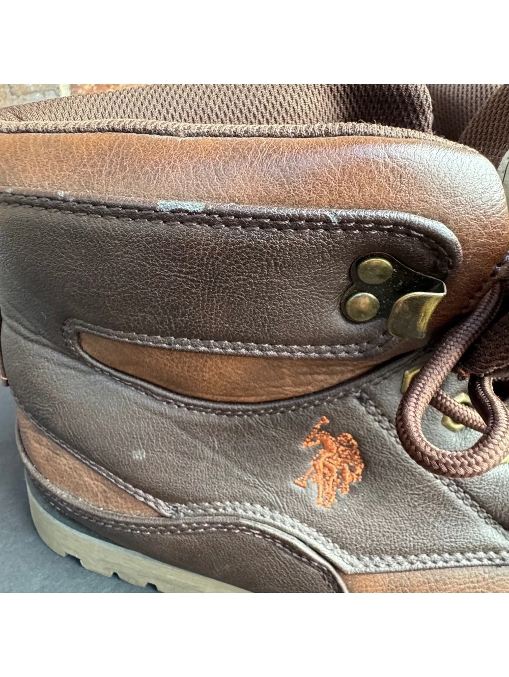 U.S. Polo Assn. Men's Brown Hiking Boots Size 11